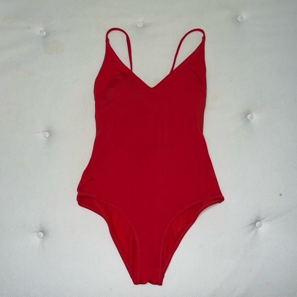H&M Red One Piece Bathing Suit Swim - Picture 1 of 5